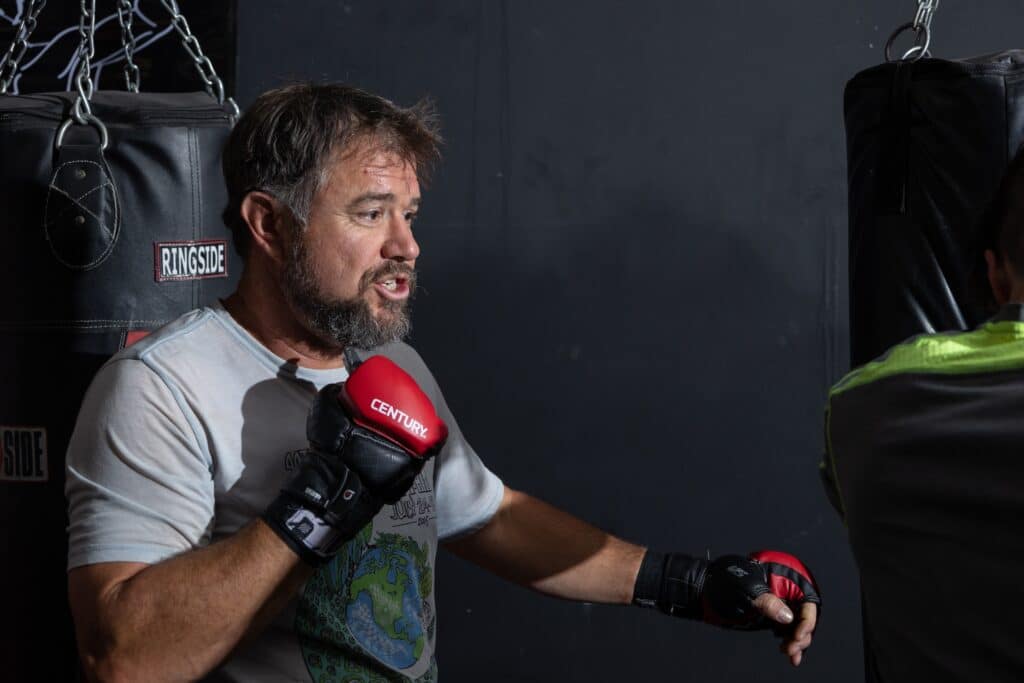 homeland heroes instructor punching punching bags for boxing and mma class